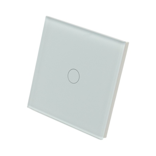 [AMAT6-124572] Intrerupator touch cap scara alb 220V, indicator luminos, rama sticla 86x86x34mm