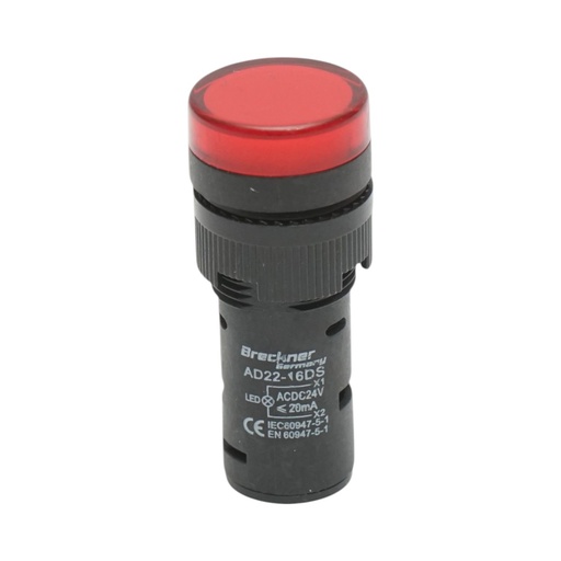 [AMAT6-124575] Indicator semnalizare LED rosu 24V AC/DC 16mm