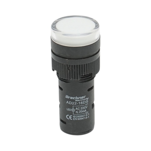 [AMAT6-124580] Indicator semnalizare LED alb 220V AC 16mm