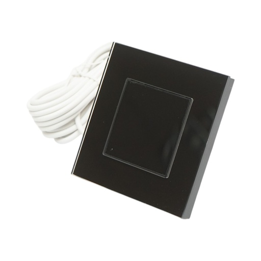 [AMAT6-124588] Termostat WiFi incalzire in pardoseala si boiler, afisaj digital, senzor extern, rama sticla neagra 86x86mm