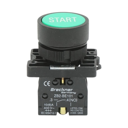 [AMAT6-124731] Buton comanda verde START cu revenire 1NO, 400V/10A, LAY5