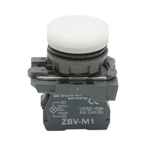 [AMAT6-124742] Indicator semnalizare LED alb 220V, 14mA, TB5