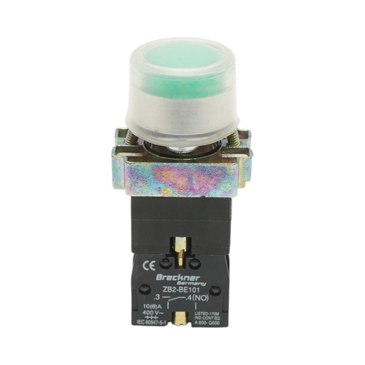 [AMAT6-124768] Lampa semnalizare cu alimentare directa verde si protectie 1NO, 24V, IP65, LAY5