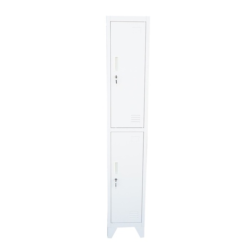 [AMAT6-124845] Dulap metalic fiset dublu tip vestiar gri cu 2 usi securizate si 6 rafturi 1700x300x450mm
