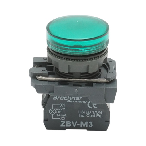 [AMAT6-124855] Indicator semnalizare LED verde 220V, 14mA, TB5
