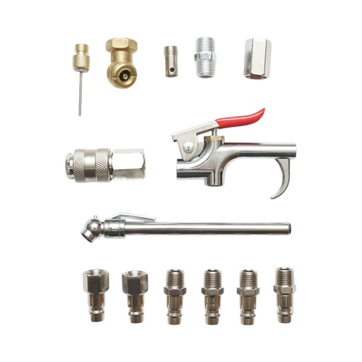 [AMAT6-125138] Set 14 accesorii compresor aer cu pistol suflare, conectori si cuple rapide universale