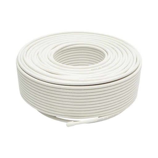[AMAT6-125394] Cablu coaxial CCTV RG59 cupru 0.7mm, 75 Ohm, PVC alb 100m/rola Q5+
