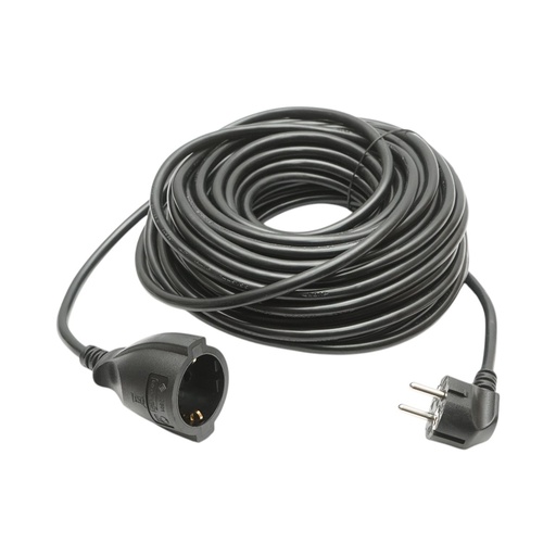 [AMAT6-125456] Cablu prelungitor pentru curent, lungime 20 metri cu priza si fisa tip Schuko 3x1.5mm negru 16A, 220V-250V