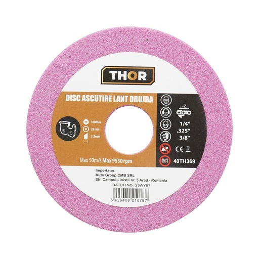 [AMAT6-125672] Disc ascutire lant drujba 100x23x3.2mm, viteza 9550rpm THOR