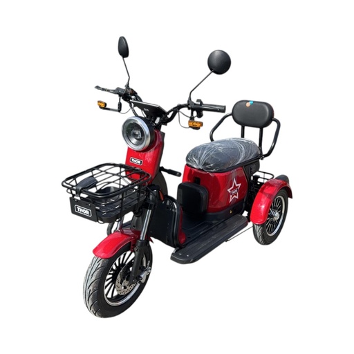 [AMAT6-125730] Triciclu electric THOR TRIXY PRO ROSU 1000W 60V 20AH