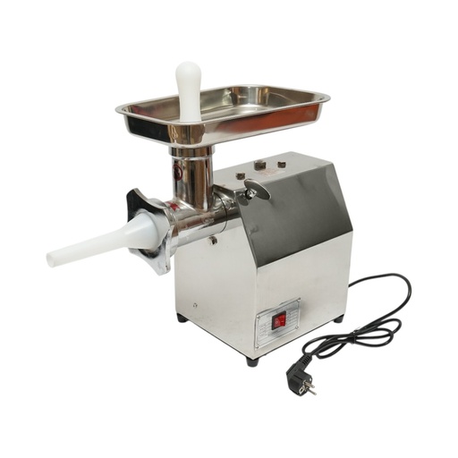 [AMAT6-125996] Masina de tocat carne electrica inox 850W, 220V, capacitate 150 kg/h, adaptor carnati, 2 site si 2 cutite incluse 380x210x415mm