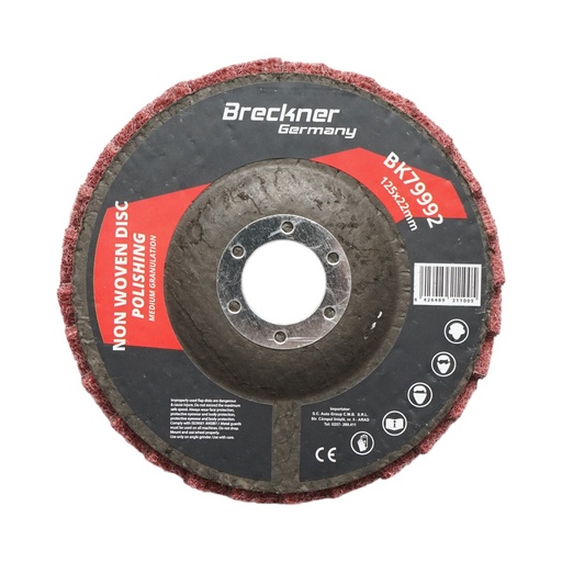[AMAT6-126033] Disc abraziv lamelar netesut 125x22mm, granulatie medie pentru polisare si finisare