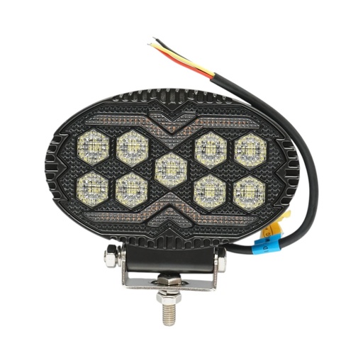 [AMAT6-126042] Proiector oval LED cu DRL 9-36V, 20W alb-galben, carcasa aluminiu 140x90x45mm IP68