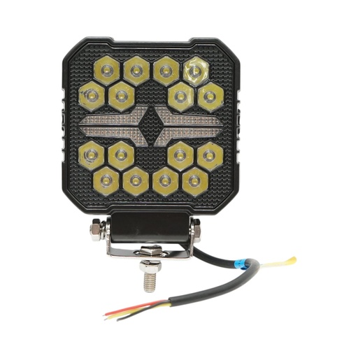 [AMAT6-126054] Proiector patrat LED cu DRL 9-36V, 22W alb-galben, carcasa aluminiu 107x107x33mm IP68