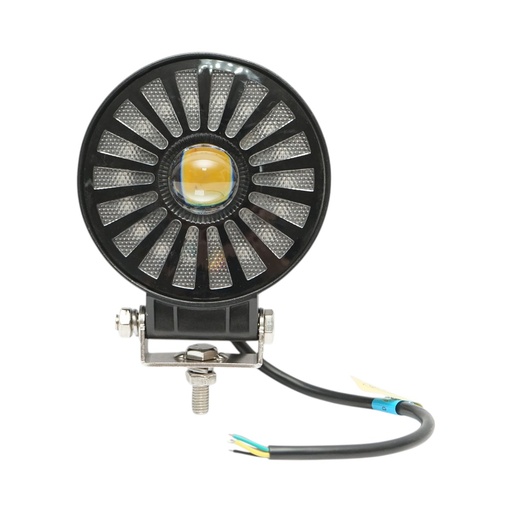 [AMAT6-126066] Proiector rotund LED cu DRL 9-36V, 17W alb-rosu-galben, carcasa aluminiu 108x108x38mm IP68