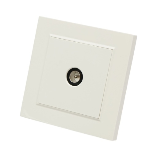 [AMAT6-126082] Priza TV de capat alba incastrata ABS 80x80mm