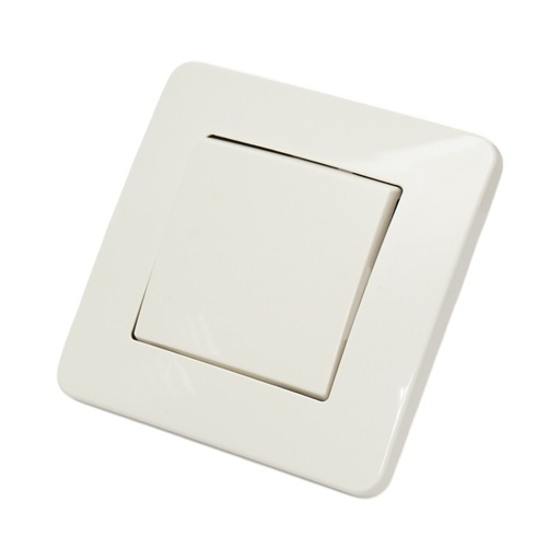 [AMAT6-126093] Intrerupator simplu alb incastrat 220V, 10AX, PC 80x80mm