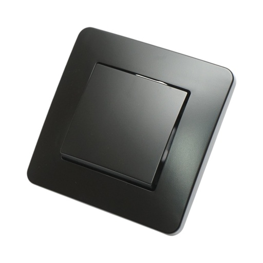 [AMAT6-126100] Intrerupator simplu negru incastrat 220V, 10AX, PC 80x80mm