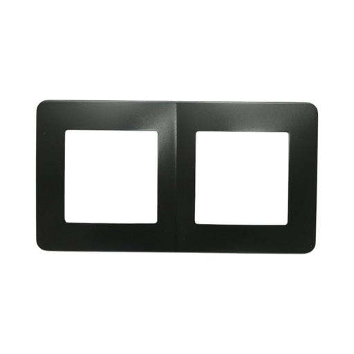 [AMAT6-126118] Rama dubla neagra PC priza si intrerupator 150x83mm