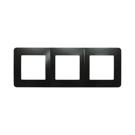 [AMAT6-126119] Rama tripla neagra PC priza si intrerupator 225x83mm