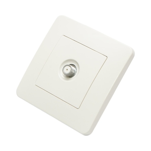 [AMAT6-126126] Priza TV tip F alba incastrata PC 80x80mm