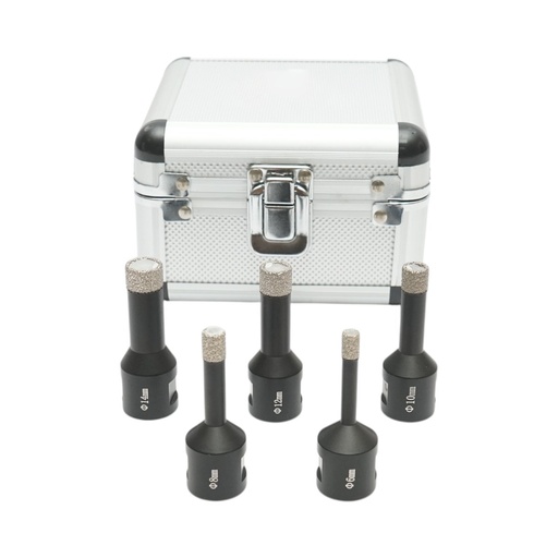 [AMAT6-126162] Set 5 carote diamantate 6, 8, 10, 12, 14mm, filet interior M14 pentru placi ceramice, marmura, granit