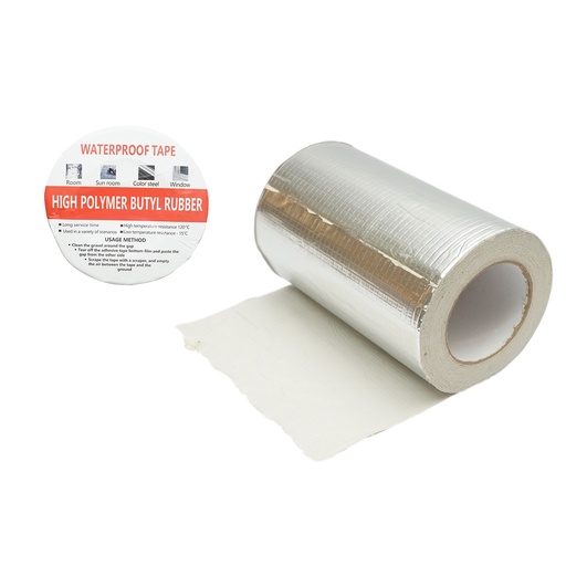 [AMAT6-126467] Banda butilica hidroizolanta autoadeziva cu folie de aluminiu 200mmx10m