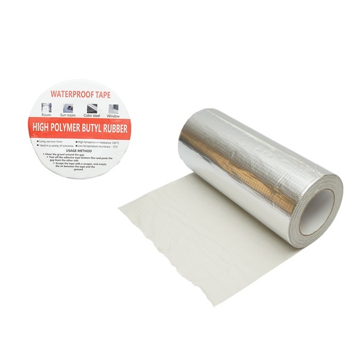 [AMAT6-126468] Banda butilica hidroizolanta autoadeziva cu folie de aluminiu 300mmx10m