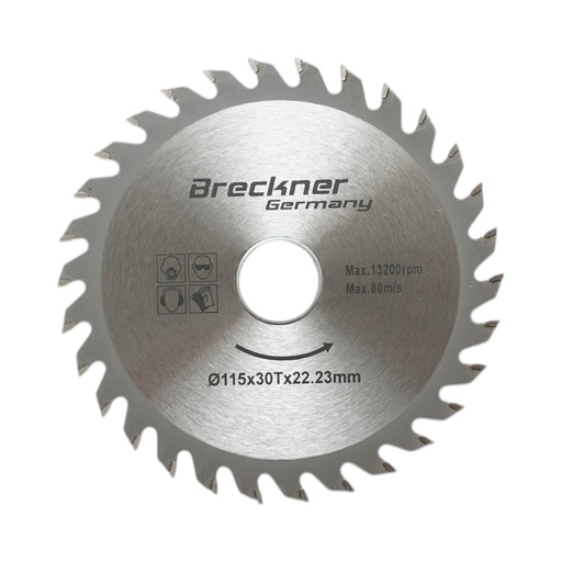 [AMAT6-126491] Disc circular vidia pentru lemn 115x1.2x22.23mm, 30 dinti, turatie maxima 13200rpm