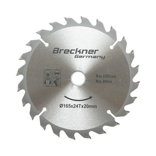 [AMAT6-126493] Disc circular vidia pentru lemn 165x20mm, 24 dinti, turatie maxima 9200rpm