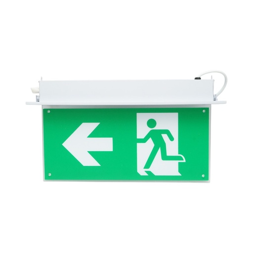 [AMAT6-126529] Lampa EXIT LED iesire de urgenta 220V, 3W, baterie Li-ion 1800mAh, montaj incastrat, autonomie 3 ore IP20