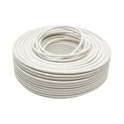 [AMAT6-126577] Cablu coaxial RG6 CCTV K-TEX 1mm CCA, ecranat, 75 Ohm, PVC alb 100m/rola