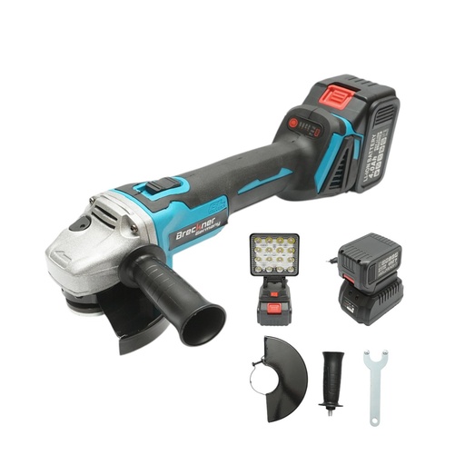 [AMAT6-126622] Polizor unghiular cu acumulator 21V, 4Ah Li-ion, disc 125mm, motor fara perii (brushless), proiector LED inclus