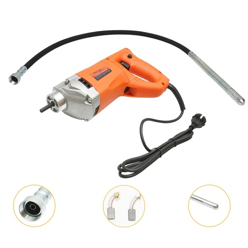 [AMAT6-126687] Vibrator beton electric portabil 1600W, 220V, ax flexibil 2m, cap 35mm, turatie 5000rpm