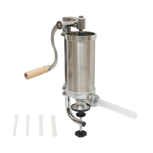 [AMAT6-126740] Masina de umplut carnati verticala inox 1.25kg, 4 palnii 15, 19, 22, 25mm incluse