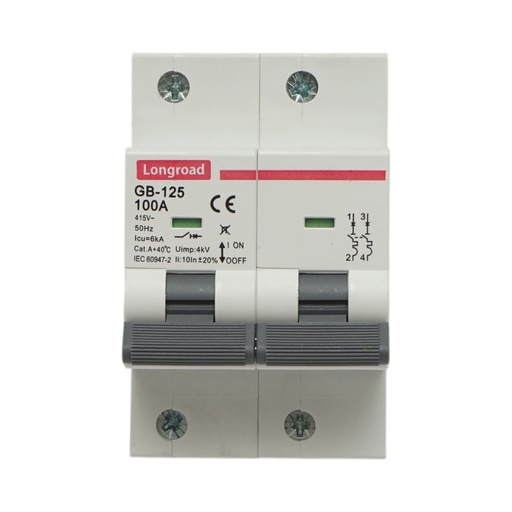 [AMAT6-126834] Siguranta automata intrerupator MCB 2P, 100A, 415VAC, 6kA Longroad