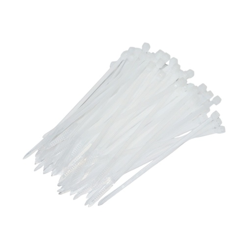 [AMAT6-127004] Faseta colier plastic alb 2.5x100mm 100 buc/set Longroad