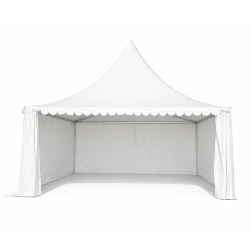 [AMAT6-127093] Cort evenimente pavilion tip pagoda 6x6m, alb impermeabil UV, acoperis PVC 950g/m2, cadru aluminiu 64x64x3mm
