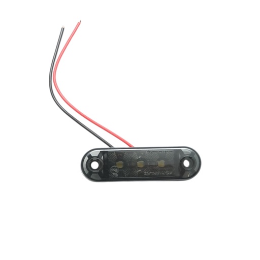 [AMAT6-127150] Lampa gabarit laterala ovala LED 12V-24V alb fumuriu 3 LED-uri 70x21x10.5mm