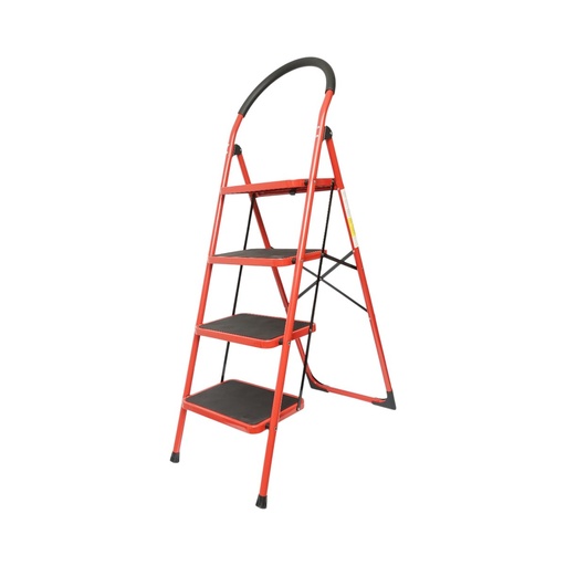 [AMAT6-127217] Scara pliabila otel 4 trepte antiderapante, inaltime 141cm, sarcina maxima 150kg rosie