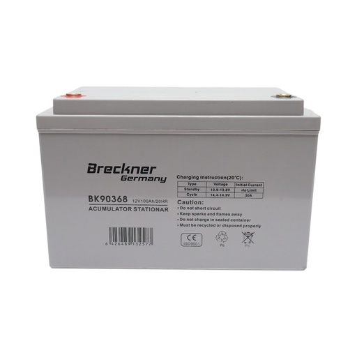 [AMAT6-127263] Baterie stationara GEL VRLA 12V 100Ah 20HR pentru tricicluri, scutere, vehicule electrice 325x170x220mm