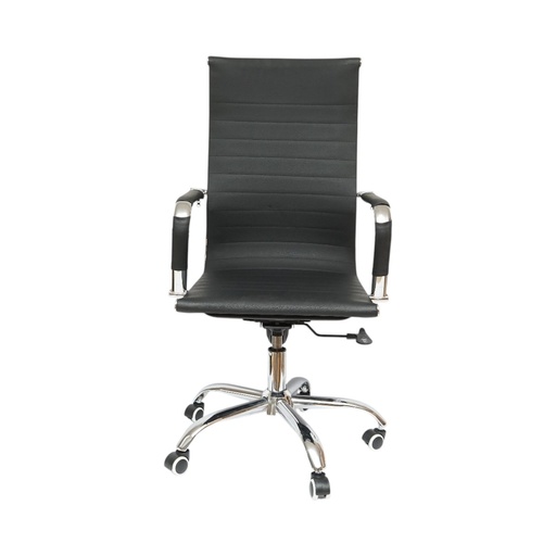 [AMAT6-127322] Scaun de birou directorial, piele ecologica neagra, rotativ, reglabil pe inaltime si inclinatie