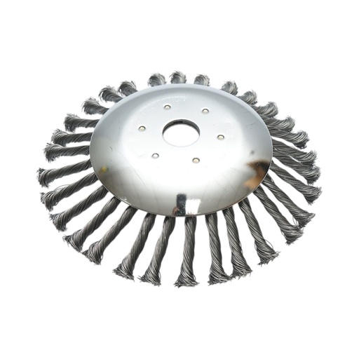 [AMAT6-127361] Disc perie sarma circulara motocoasa 200x25.4mm cu fir otel rasucit pentru curatare rugina, vopsea, depuneri, debavurare metal