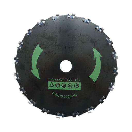 [AMAT6-127363] Disc motocoasa cu lant de drujba 230x25.4mm, 20 dinti pentru arbusti, crengi, vegetatie densa