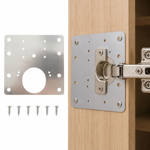 [AMAT6-127457] Placa reparatie fixare balama mobilier 35mm otel inoxidabil