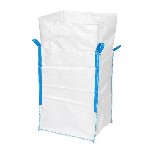 [AMAT6-127680] Sac big bag 100x100x130cm alb, capacitate 2000kg, tip U-Panel nelaminat, fund plan, top fusta 85cm
