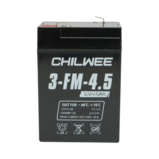 [AMAT6-127806] Baterie VRLA plumb acid 6V 4.5Ah 70x47x100mm 3-FM-4.5 CHILWEE
