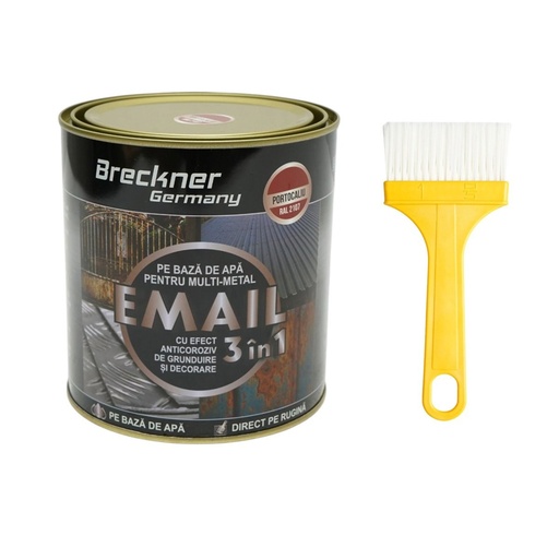 [AMAT6-128001] Vopsea email anticoroziva 3 in 1 portocaliu 2107 Amazone 750g pentru metal, direct pe rugina, pe baza de apa