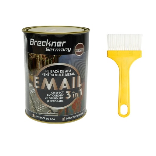 [AMAT6-128008] Vopsea email anticoroziva 3 in 1 rosu imperial pentru meta 2kg, direct pe rugina, pe baza de apa