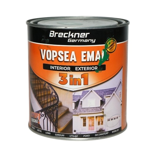 [AMAT6-128168] Vopsea email anticoroziva 3 in 1 verde 6016 pe baza de solvent 1L, direct pe rugina, interior si exterior